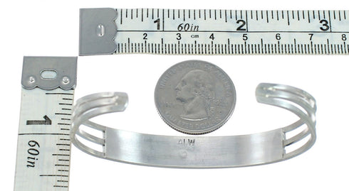 Multicolor Inlay Genuine Sterling Silver Zuni Cuff Bracelet NN20135